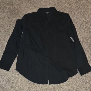 George Womens Size L Black Button-Down Shirt